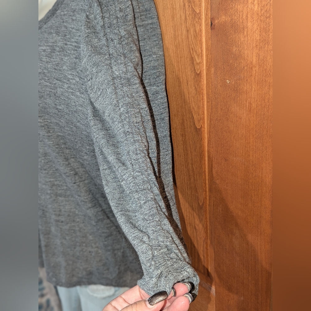 Democracy Charcoal Gray Women's Blouse - Picture 4 of 8